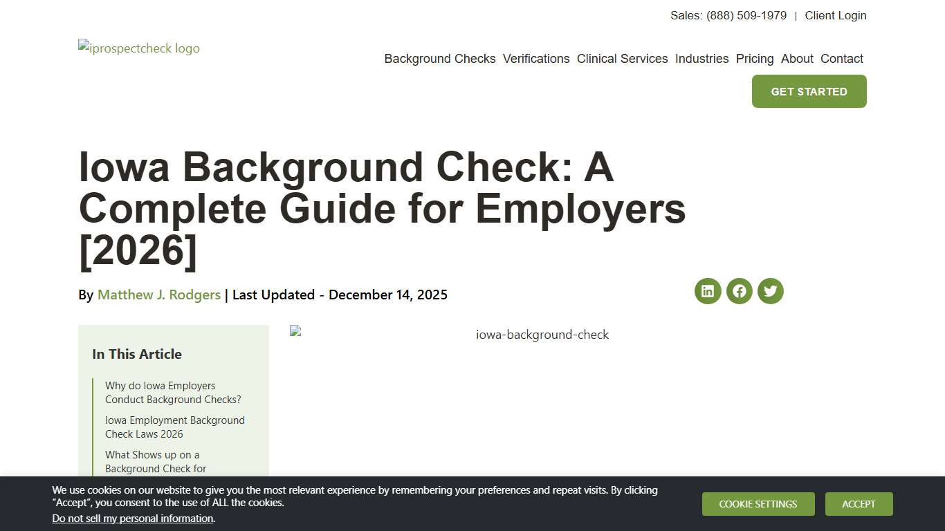 Iowa Background Check: A Complete Guide for Employers [2026] - iprospectcheck