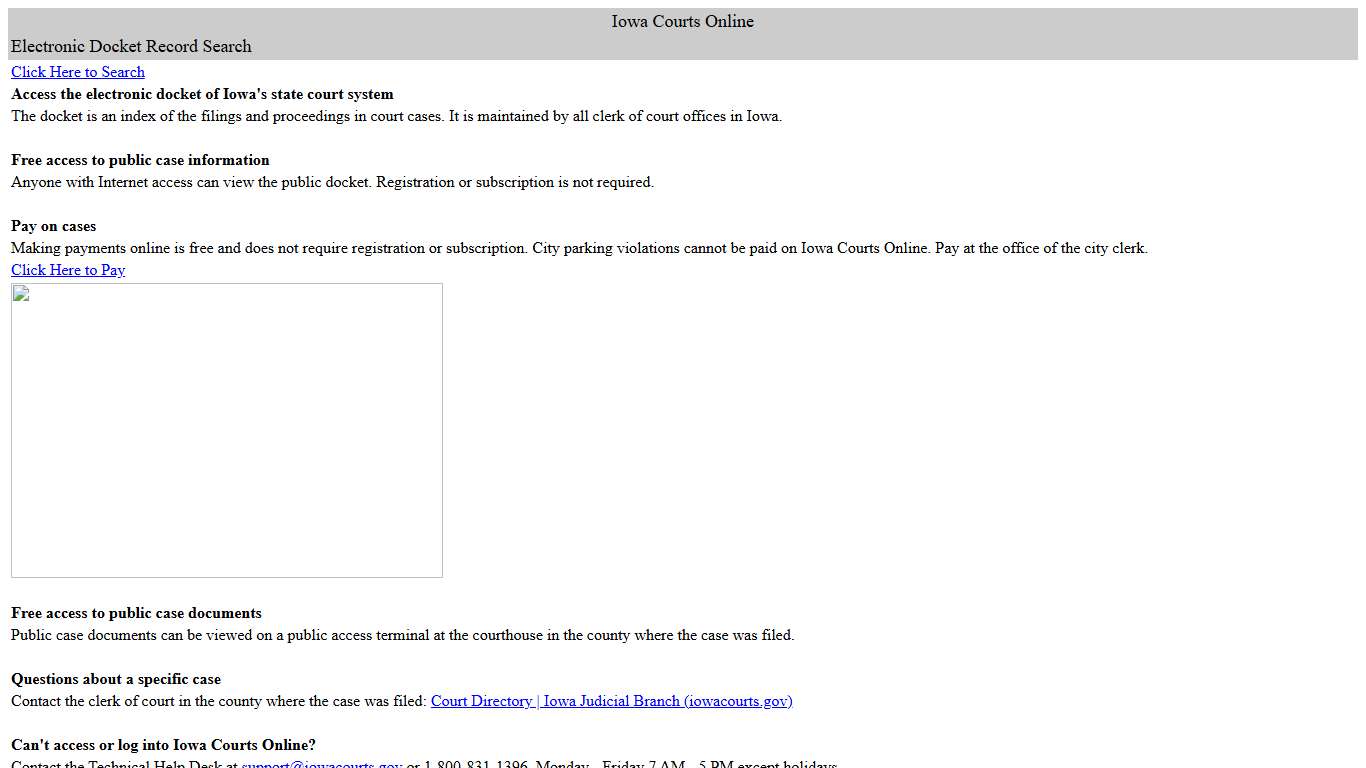Iowa Courts Online Search